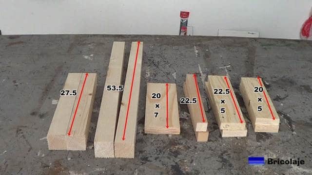 medidas de la madera para hacer la silla de madera para niños con tornillos