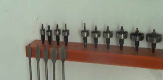 organizando las brocas de pala con imanes