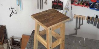 Cómo hacer taburete de madera palet