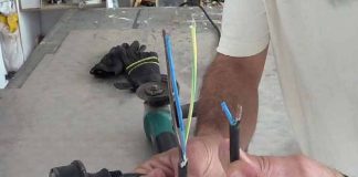reparación sencilla del cable de la amoladora