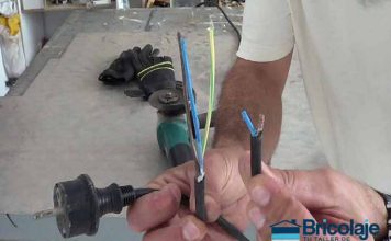 reparación sencilla del cable de la amoladora