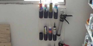 Cómo hacer un organizador para botes y pistola de silicona